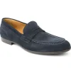 Cheap Bruno Magli Silas Suede Loafers Navy