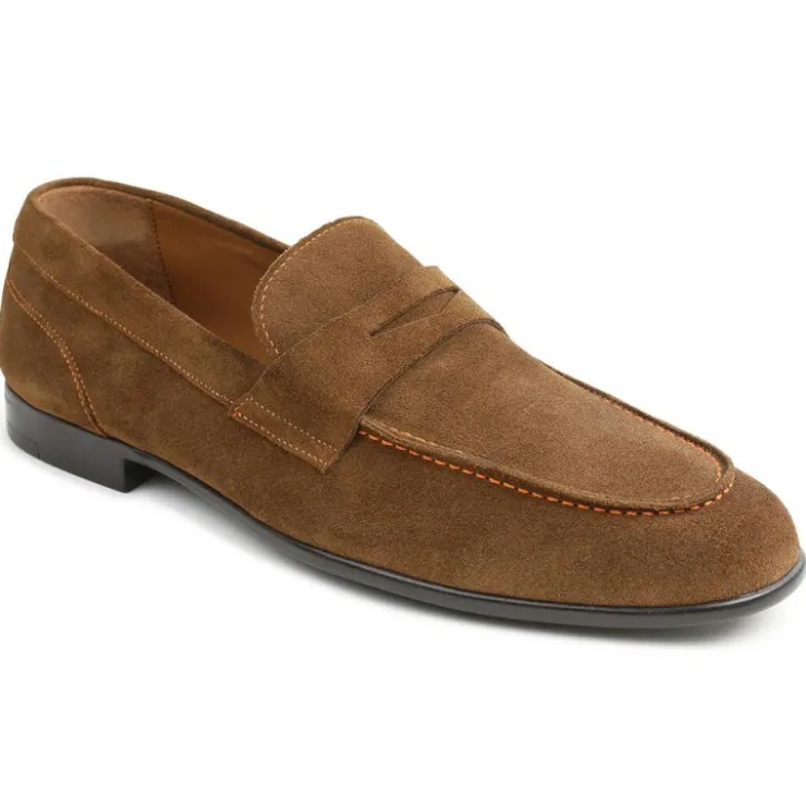 Cheap Bruno Magli Silas Suede Loafers Cognac