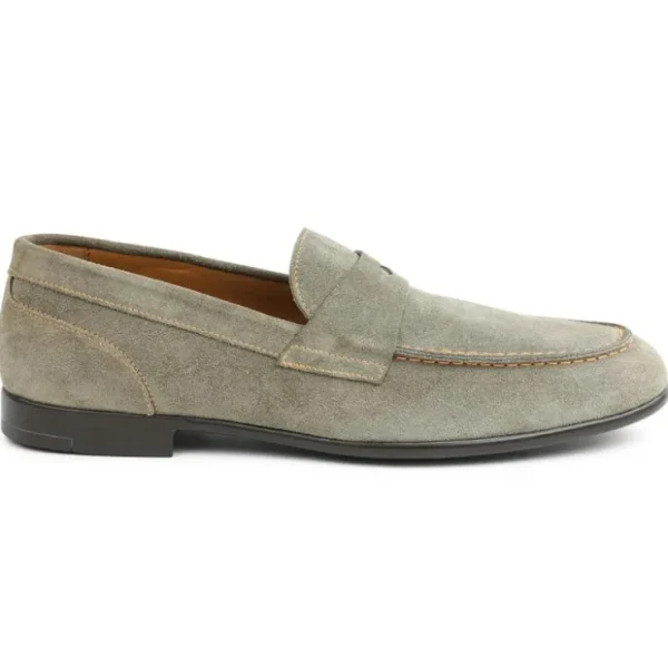 Clearance Bruno Magli Silas Suede Loafers Taupe