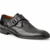 Online Bruno Magli Solero Leather Single Monkstrap Loafers Black