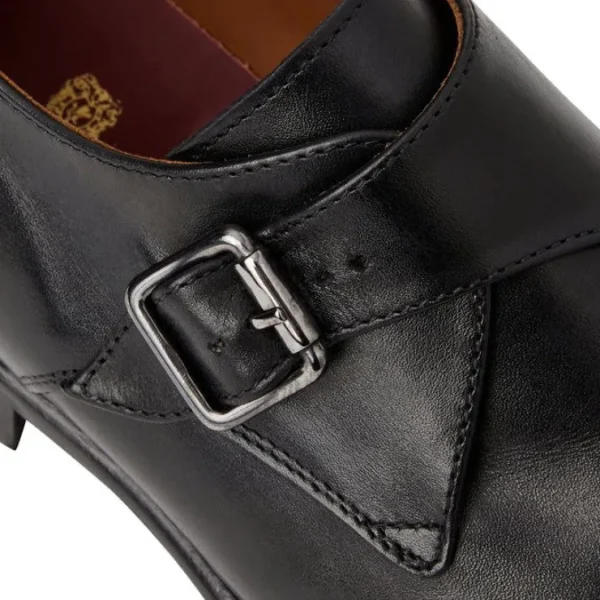 Online Bruno Magli Solero Leather Single Monkstrap Loafers Black