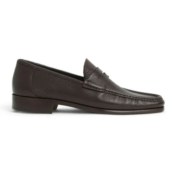 Store Bruno Magli Toni Cervo Leather Slip On Loafer Brown