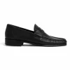 Fashion Bruno Magli Toni Cervo Leather Slip On Loafer Black