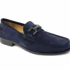 Fashion Bruno Magli Trieste Suede Moccasin Navy