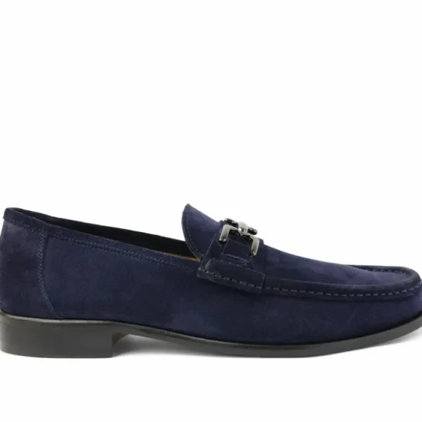 Fashion Bruno Magli Trieste Suede Moccasin Navy