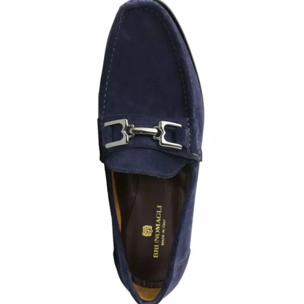 Fashion Bruno Magli Trieste Suede Moccasin Navy