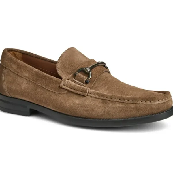 Shop Bruno Magli Veneto Suede Bit Loafer Taupe