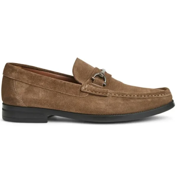 Shop Bruno Magli Veneto Suede Bit Loafer Taupe