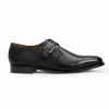 Store Bruno Magli Vilante Leather Single Monkstrap Loafers Black