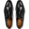 Store Bruno Magli Vilante Leather Single Monkstrap Loafers Black