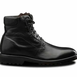 Outlet Calzoleria Toscana 3236 Buffalo & Crocodile Shearling Boots Black