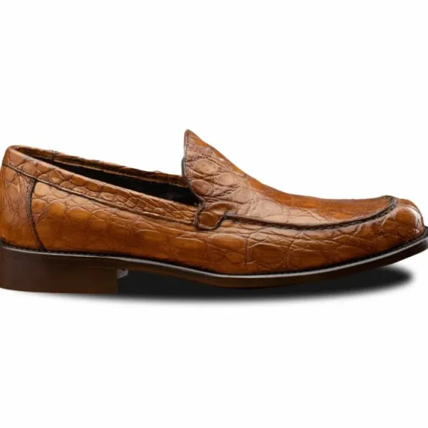 Best Calzoleria Toscana 5034 Crocodile Loafers Mahogany