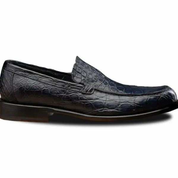 Hot Calzoleria Toscana 5034 Crocodile Loafers Ocean Blue OceanBlue