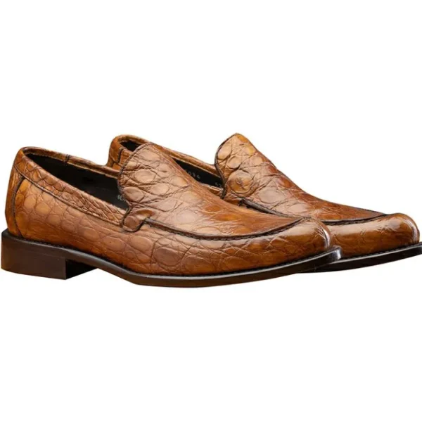 Best Calzoleria Toscana 5034 Crocodile Loafers Mahogany