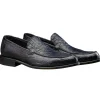 Hot Calzoleria Toscana 5034 Crocodile Loafers Ocean Blue OceanBlue