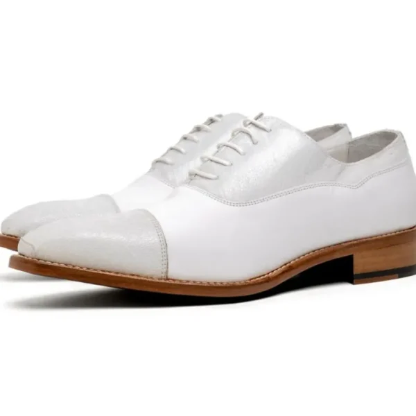 Outlet Calzoleria Toscana 4063 Ostrich Leg & Calf White