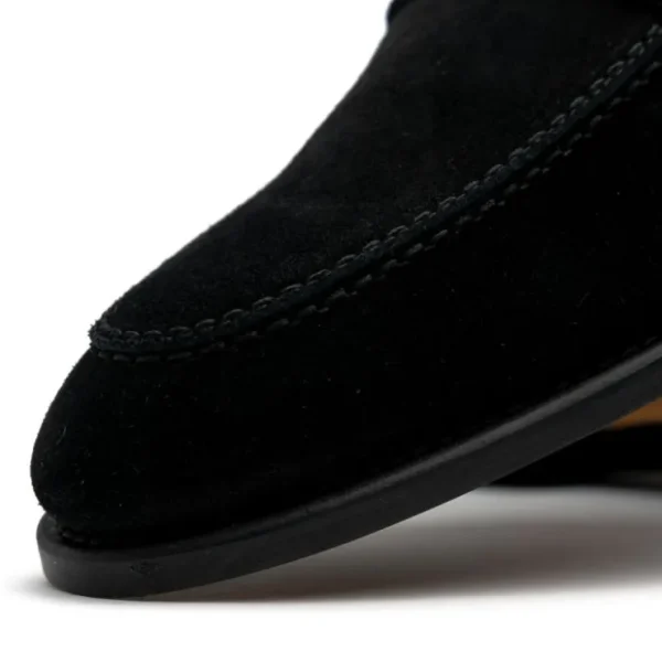 Flash Sale Calzoleria Toscana 7730 Suede Penny Loafers Black