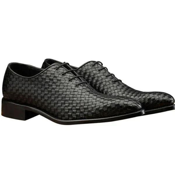 Fashion Calzoleria Toscana 5373 Woven Oxfords Black