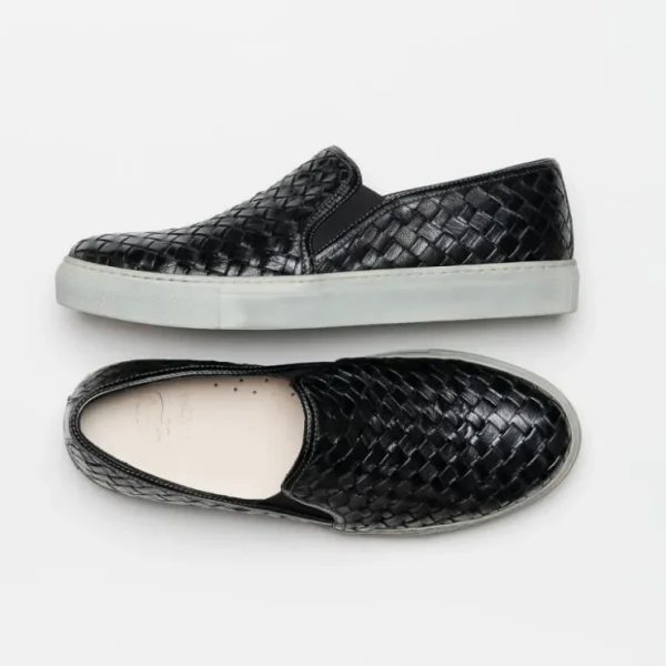 calzoleria_toscana_enea_w_4.webp Online Calzoleria Toscana Enea Woven Loafers Black