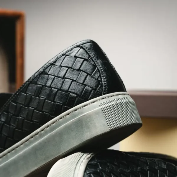 calzoleria_toscana_enea_w_7.webp Online Calzoleria Toscana Enea Woven Loafers Black
