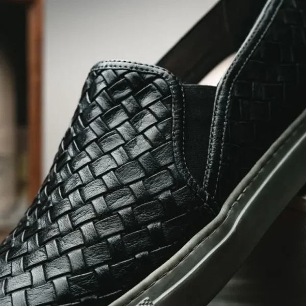 calzoleria_toscana_enea_w_8.webp Online Calzoleria Toscana Enea Woven Loafers Black