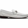 Best Sale Calzoleria Toscana 3238-M Ostrich Dress Slip-On White