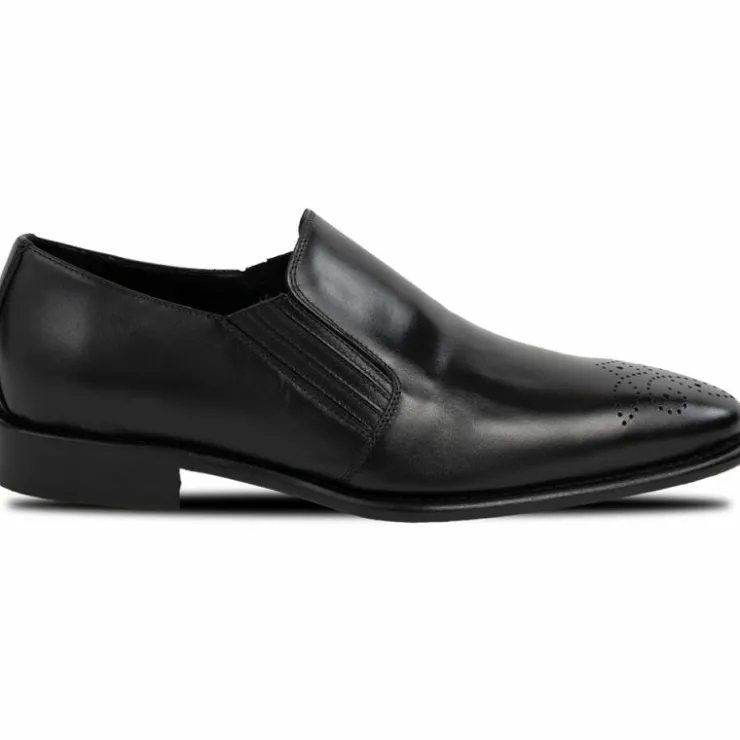 Clearance Calzoleria Toscana Pilati Double Gore Slip On Black