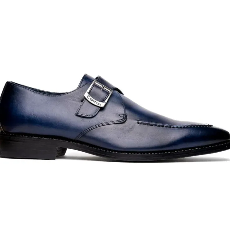 Best Sale Calzoleria Toscana Preci Calfskin Monkstrap Blue