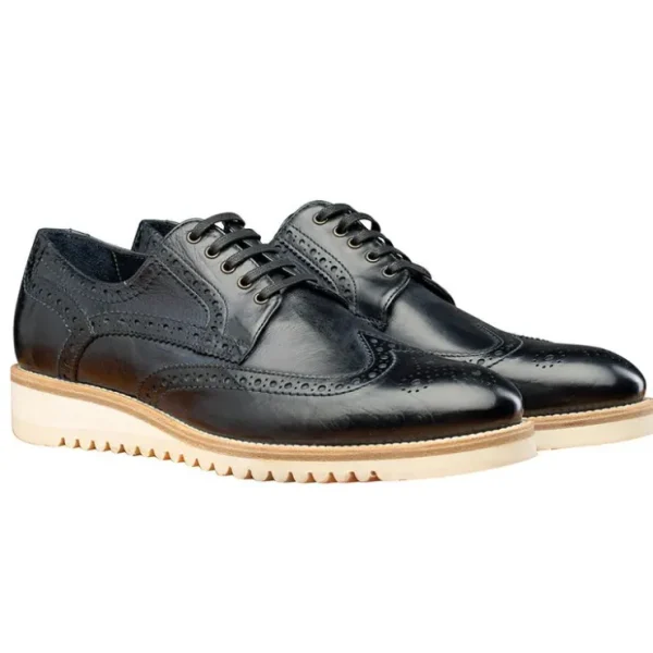 Shop Calzoleria Toscana Q399 Agos Wingtip Shoes Blue