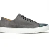 Best Sale Calzoleria Toscana Q421 Crocodile & Suede Sneakers Grey Gray