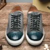 Best Sale Calzoleria Toscana Q421 Crocodile & Suede Sneakers Grey Gray