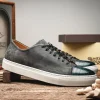 Best Sale Calzoleria Toscana Q421 Crocodile & Suede Sneakers Grey Gray