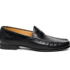 Store Calzoleria Toscana Q479 Parma Calfskin Penny Loafers Black