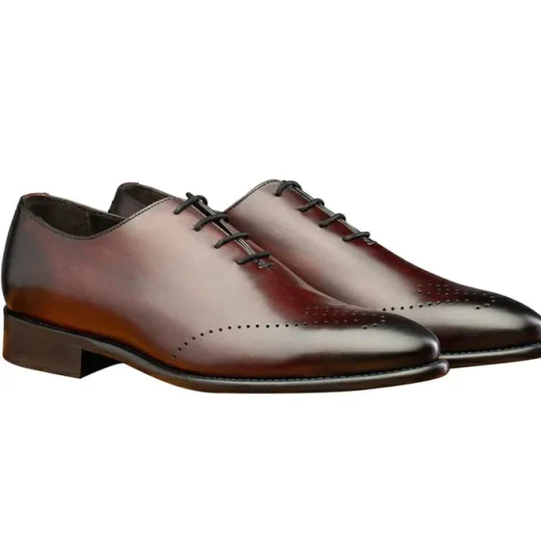 Fashion Calzoleria Toscana Q550 Wholecut Oxfords Burgundy