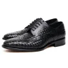 New Calzoleria Toscana Q979 Woven Wingtip Lace Up Shoes Black