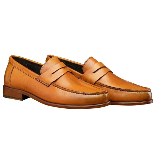 Fashion Calzoleria Toscana Santor Penny Loafers Dark Caramel DarkCaramel