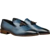 Hot Calzoleria Toscana Z993 David Tassel Loafers Ocean Blue OceanBlue