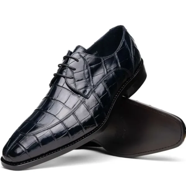 calzoleria_toscana_zucco__1.webp Clearance Calzoleria Toscana Zucco Baby Nile Crocodile Derby Blue