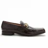 Online Caporicci 9872 Alligator Bit Loafers Brown Size 8.5 DarkBrown