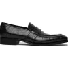 Hot Caporicci 1208 Alligator Loafers Size 7.5 Black