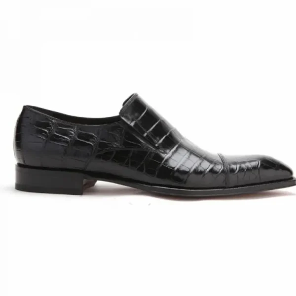 Best Caporicci 943 Alligator Loafers Black