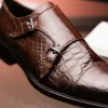 Best Caporicci 5951 Alligator Monk Brown Size 9 DarkBrown