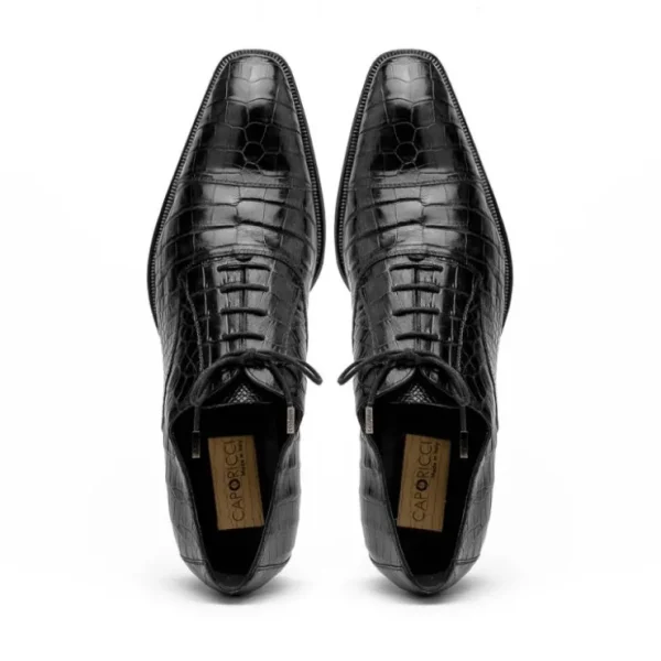 caporicci__alligator_oxfo_3-5.webp Clearance Caporicci 1114 Alligator Oxfords Black