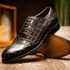 Best Sale Caporicci 5952 Alligator Oxfords Dark Brown Size 9 DarkBrown