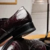 Outlet Caporicci 5950 Alligator Oxfords Burgundy