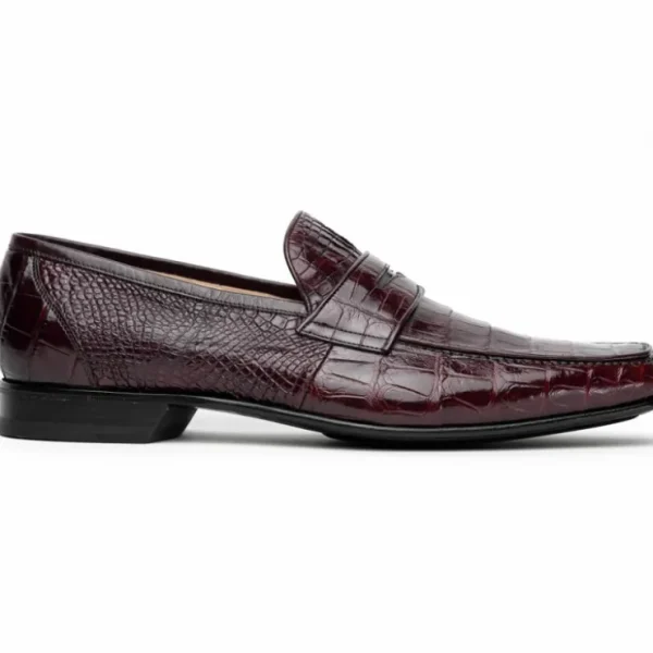 caporicci__alligator_penn_0-1.webp Store Caporicci 9961 Alligator Penny Loafers Bordo Burgundy