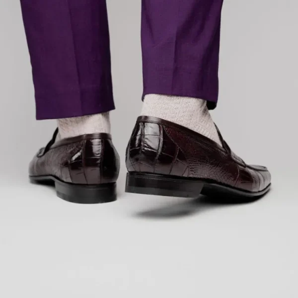 caporicci__alligator_penn_9-1.webp Store Caporicci 9961 Alligator Penny Loafers Bordo Burgundy
