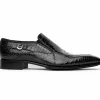 Hot Caporicci 203 Alligator Split Toe Loafers Black