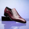 Best Caporicci 203 Alligator Split Toe Loafers Burgundy