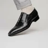 Hot Caporicci 203 Alligator Split Toe Loafers Black